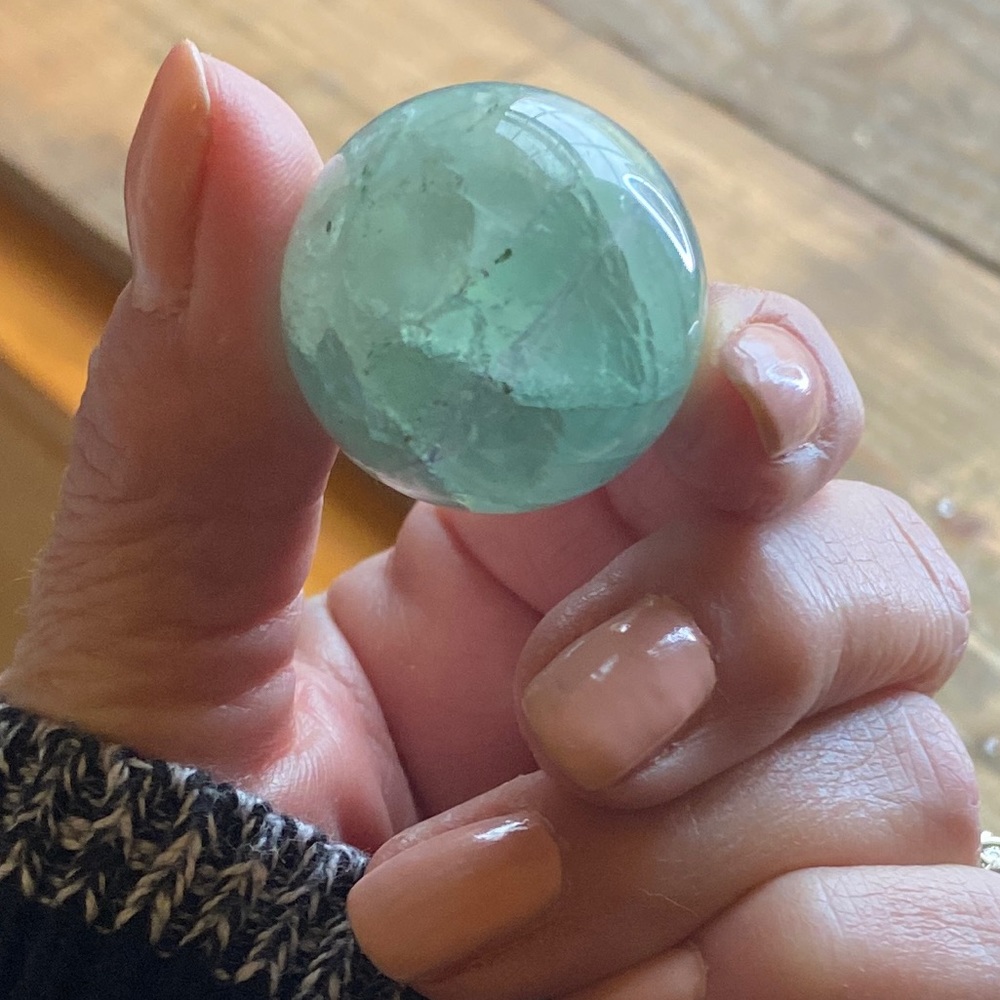 Rainbow Fluorite Sphere - One 32mm Crystal Ball - Picture 1 of 11